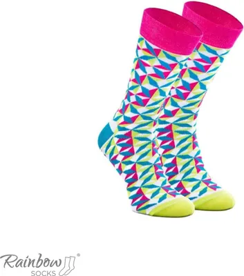 Produktbild von Baumwollsocken mit geometrischen Mustern, 1 Paar, EU 36-40