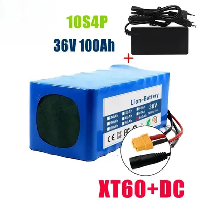 Zdjęcie produktu dla Akumulator do hulajnogi elektrycznej - 10S4P, 36V, 100Ah, bateria litowo-jonowa - ogniwa 18650 - złącze XT60-DC - wymiary 188x66x78 mm - waga 1,8 kg