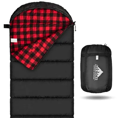 Produktbild von Schlafsack Campingschlafsack Wanderschlafsack - Baumwoll-Flanell - Erwachsene - XL - 230 x 90 cm