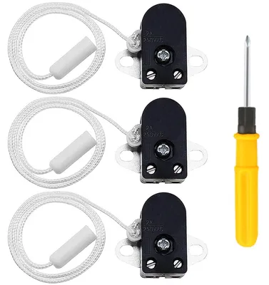 Produktbild von 3 Stück Zugschalter, 2A, 250V AC, Mini-Zugschalter