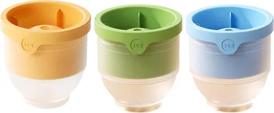 Produktbild von 3-teilige Eishockeyform, große Eiskugelschalen, leicht zu lösende Eiswürfelbereiter für Whisky-Cocktails, Kaffee und Fruchtaromen