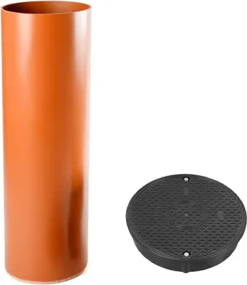 Produktbild von K&M Schachtverlängerung DN400 Kontrollschacht Wartungsschacht Abwasserschacht - Orange, PVC, 1m, 400mm, 1 Stück