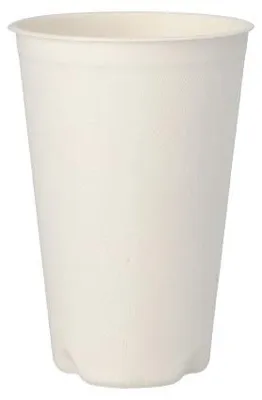 Produktbild von Trinkbecher Zuckerrohr "pure" 0,4 l Ø 9 cm · 13 cm weiss für Heißgetränke