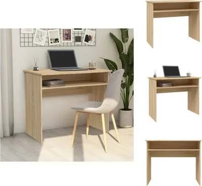 Obrázek produktu pro vidaXL Psací stůl Sonoma dub 90x50x74 cm materiál na bázi dřeva - Psací stoly