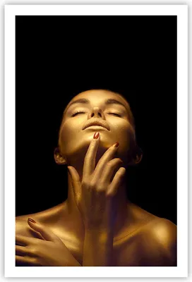 Produktbild von Poster - Poster ohne Rahmen - Gold Frau Stück - 61x91,5 cm - Wand Bild - Wanddeko - Wandbilder - Kunstposter - Wandposter - Bilder - Kunstdruck - Wanddekoration - Wandbild - P2XPA61x91-4573