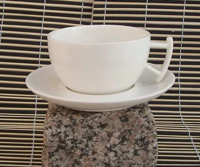 Produktbild von Fulham Teetasse Serie 09, weiß, aus Leichtkeramik, spülmaschinenfest und mikrowellengeeignet, mit Unterteller