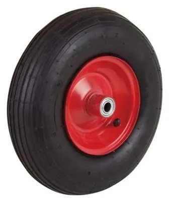 Image de Roue de brouette 33cm Pneus Roue de secours à air Brouette de jardin Brouette de chantier