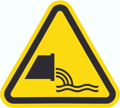 Produktbild von Aufkleber Dreieck Warnung Abwassereinleitung Symbol D30mm