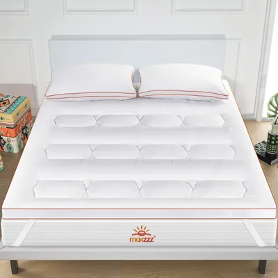 Imagen del producto de Protector de colchón de 180 x 200 cm, fabricado en microfibra transpirable de alta densidad (1200 g/m²), con un grosor de 5 cm para mayor comodidad