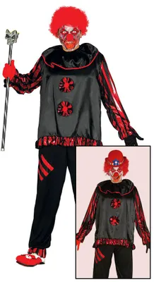 Produktbild von Zombie Clown Kostüm für Herren Gr. M/L, Größe:M