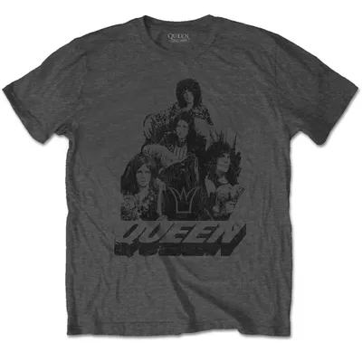 Produktbild von Queen 70s Photo Charcoal Grey M T-Shirt