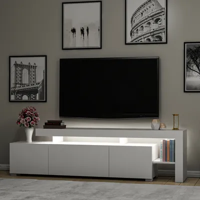 Produktbild von Skye Decor, Beliz - White, TV-Schränke, Weiß, 192 x 53 x 37 cm