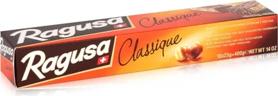 Produktbild von Ragusa Classique Schokolade-Riegel mit ganzen Haselnüssen 400g