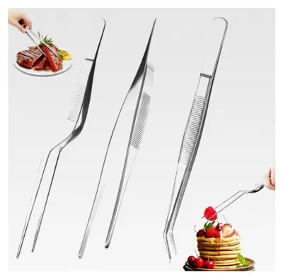 Produktbild von Küchenpinzette aus Edelstahl, 16 cm (3 Stück)