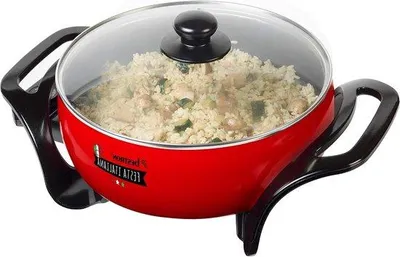 Immagine prodotto di Padella grande per feste XL, multifunzionale, antiaderente, 1500 W, rosso-nero
