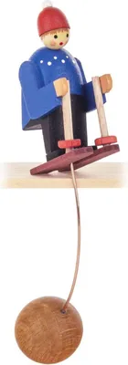 Produktbild von Schaukelfigur  Skifahrer blau Höhe 10cm NEU