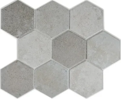 Produktbild von Mosaik Fliese Keramik grau Hexagon Zement Küche Fliese WC Badfliese MOS11F-0204_f | 10 Mosaikmatten