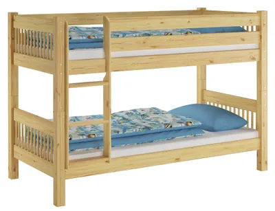 Produktbild von Etagenbett hoher Bettabstand massive Kiefer Zubehör wählbar Liegefläche 90x200 V-60.12-09Ni100Rollrost inkl.