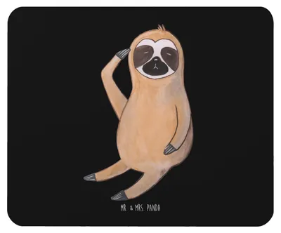 Produktbild von Mr. & Mrs. Panda Mauspad Faultier Vogel - Schwarz - Geschenk, mousematte, Spinner, Genervt, laptop mousepad, Morgenmuffel, computer, Mouse Pad, Angespannt