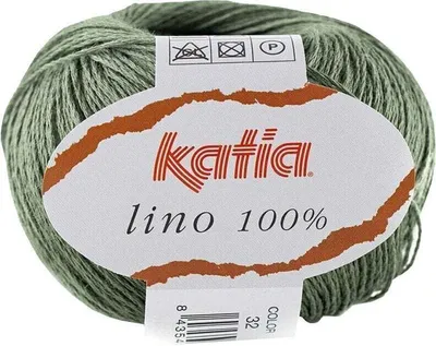 Obrázok produktu pre Katia Lino 100% 32 Reseda Green Pletacia priadza