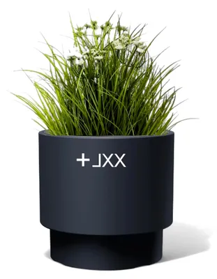 Produktbild von Runder Blumenkübel mit Inneneinsatz – Moderner Blumentopf in Matt – Frostbeständig & UV-resistent – Anthrazit – Größe XXL Ø 47 cm – Für Innen- und Außenbereich