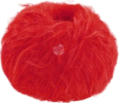 Produktbild von Lana Grossa BASTA 50 g Garn im Fake Fur Look mit Franseneffekt 100 m Farbe 027 - Leuchtendrot