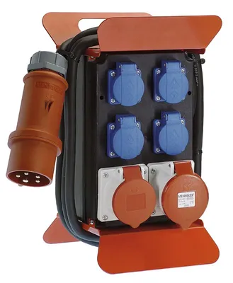 Obrázok produktu pre AS Schwabe 60506 STECKY Stromverteiler 400V II 32 A 1 CEE-Stecker 32 A, 5polig 400 V IP44 (60506)