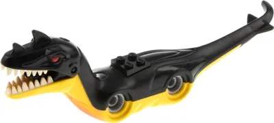 Produktbild von 1x Lego Tier Dinosaurier Körper Dino 2010 schwarz gelb Raptor01 54131 DAbody1