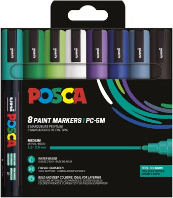 Obrázek produktu pro Posca 182554 POSCA Marker UNI PC-5M 8er Set cool col