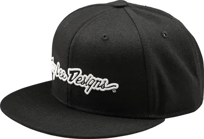 Produktbild von Troy Lee Designs Flat Bill Snapback Cap, Signature, black, one size