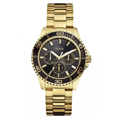 Produktbild von Guess Damenuhr Edelstahl goldfarbene 42 mm W0231L3