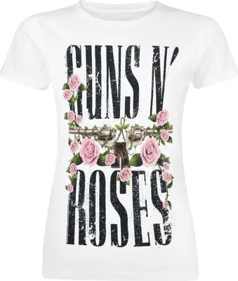 Produktbild von Guns N' Roses T-Shirt Damen Big Guns weiß Band-Merch, Bands 100% Baumwolle S