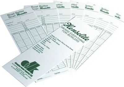 Obrázek produktu pro Henselite - Bowlingové score karty 100 ks RD1532 (jedna velikost) (bílá/zelená)