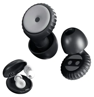 Immagine prodotto di Tappi per le orecchie per dormire, antirumore, 2 paia, in silicone, riduzione del rumore di 30-33 dB, colore nero