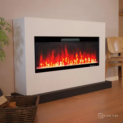 Produktbild von Glow Fire Elektrokamin 'Zeus127' | LED Standkamin in weiß mit Heizung (1500 W) | HxBxT: 100x155x35 cm