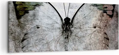 Produktbild von Bild auf Leinwand - Leinwandbild - Schmetterling Abstraktion - 100x40cm - Wand Bild - Wanddeko - Leinwanddruck - Bilder - Kunstdruck - Wanddekoration - Leinwand bilder - Wandkunst - AB100x40-3679