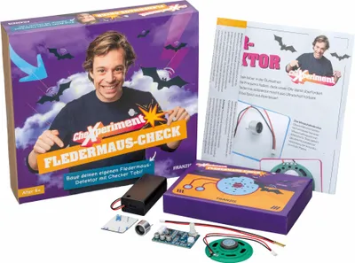 A product box and its components are displayed on a white background.