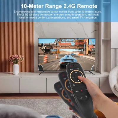 Produktbild von 2,4-GHz-Funkmaus mit 6-Achsen-Gyroskop, Plug-and-Play-Fernbedienung mit Spracheingabe, bewegungsempfindliche Spielekontrolle, USB-Empfänger für PC/Smart
