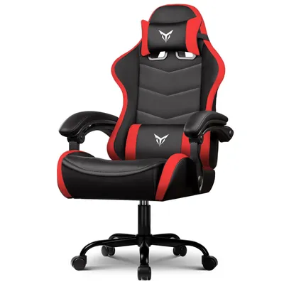 Immagine prodotto di GTPLAYER Sedia da gioco Sedia da ufficio Sedia da gioco ergonomica con poggiatesta e supporto lombare regolabili, poltrona da gioco, rossa