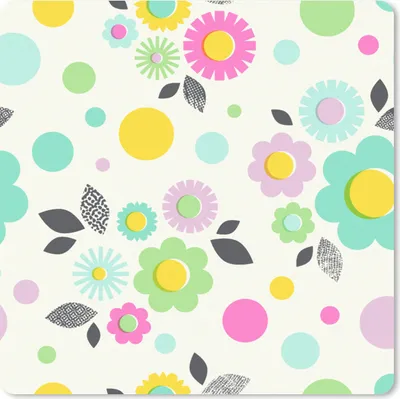 Produktbild von MuchoWow® Mauspad Mousepad Muster - Blumen - Blätter 30x30 cm - Mousepads - Maus Mat - Pad - Mausunterlage - Gaming