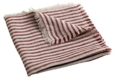 Image de Serviette Pomax Trattini en lin, rouge, dimensions : 45 x 45 cm