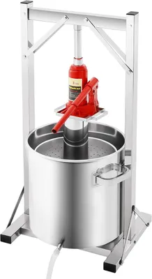 Produktbild von 3T Hydraulik Edelstahl Obstweinpresse Apfelpresse mit 11L Filtereimer | Gemüsepresse, Beerenpresse 150kg Tragfähigkeit Edelstahl Obstpresse Hydraulisch Fruchtpresse für Weintrauben,Äpfel,Erdbeeren