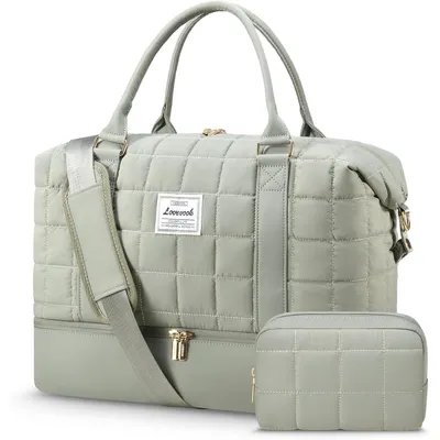 Produktbild von Reisetasche Damen Weekender Handgepäck Kliniktasche mit Schuhfach & Nassfach M Grün