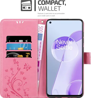 Obrázok produktu pre Cadorabo puzdro pre OnePlus 9RT 5G Protective Case in Pink Ochranné puzdro na mobilný telefón puzdro Flowers Flower Case