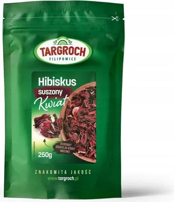 Produktbild von Kräutertee aus getrockneten Hibiskusblüten, lose Blätter, Targroch, 250 g