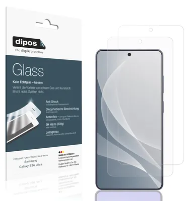 Produktbild von 2x Schutzfolie für Samsung Galaxy S26 Ultra matt - Anti-Shock 9H Folie dipos Glass Kunststoffglas