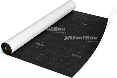 Produktbild von Isolbau Unterspannbahn SPB 150, 37,5 m? Rolle (1,5 x 25 m) - Dachfolie mit 100 g/m? Flächengewicht - Dampfdurchlässige Unterdeckbahn, wasserdicht und witterungsbeständig