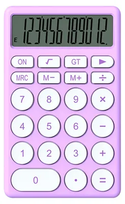 Image de Calculatrice Cartoon, petite calculatrice multifonctionnelle dotée d'un grand écran, pour le bureau, l'école ou la maison, couleur violette