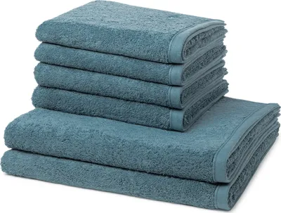 Produktbild von Ross Vita 4 X Handtuch 2 X Duschtuch im Set Walkfrottee aus Baumwolle 520 g/m², Flauschig weich saugstark und pflegeleicht, Gewebte Bordüre mit Logo Stickerei