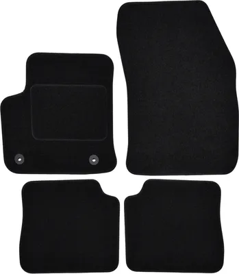 Image de Tapis De Sol Noir Velours Pour Peugeot 2008 Depuis 2020 Elekric 4pcs, Ajustement précis, Base Antidérapante, Renforcée dans la Zone de la Pédale